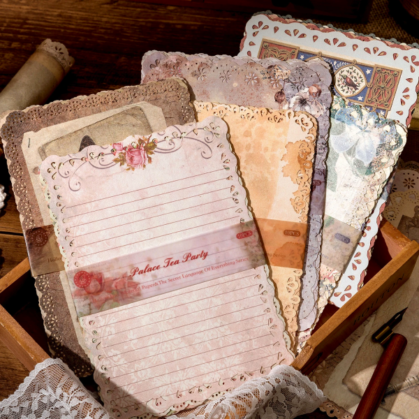 Vintage Patterned & Laced Kraft Paper Set Fashion - Image 2