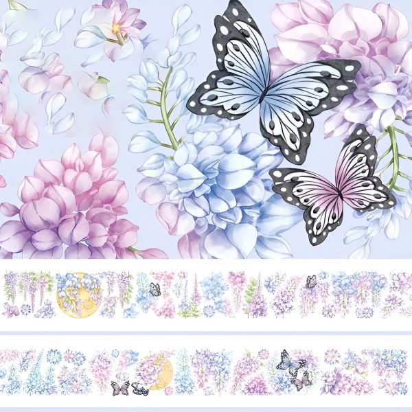 Holographic Wisteria Clear Masking Tape - Extra Wide on Sale - Image 3