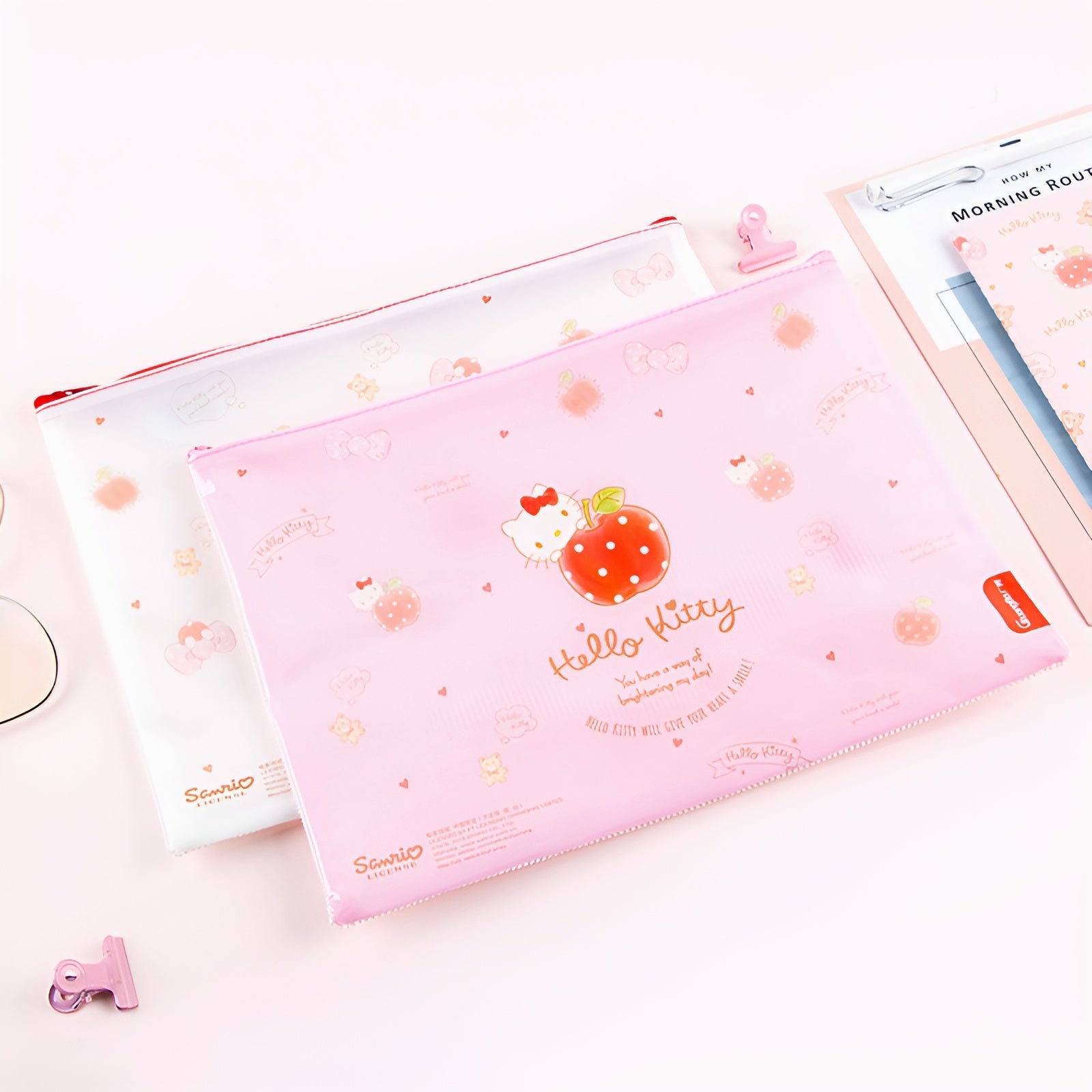 Hello Kitty Strawberry Zipper Pouch Online Hot Sale