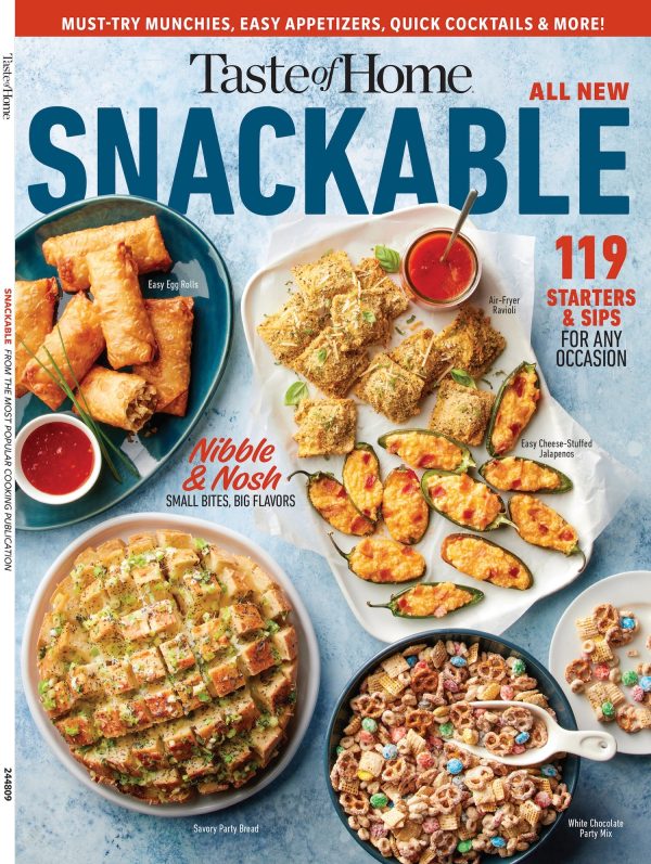 Taste of Home - Snackable: 119 Starters & Sips For Any Occasion, Must-Try Munchies, Easy Appetizers, Snacks, Spreads, Dips, Sammies, Salads, Speedy Sweets, Quick Cocktails For Game Day, Brunch & More! Hot on Sale