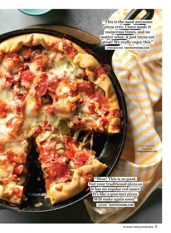 Taste of Home: 101 Most Popular Recipes: Five Star Family Favorites, One-Pot Wonders, Easy Homemade Breads, Speedy Sweets, #1 Dish Deep-Dish Sausage Pizza, Best Banana Bread, Chicken Potpie & More! Hot on Sale - Image 3