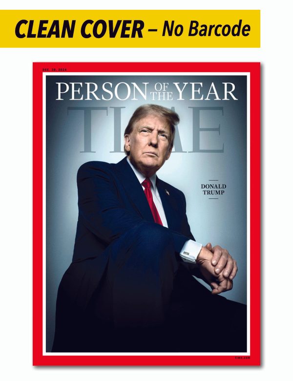 TIME Magazine 2024 Person of the Year - Donald Trump: CLEAN COVER (No Barcode or Address Block) Limited Edition, Historic Comeback, Assassination Attempt, MAGA, Immigration, Vision For America & More! Sale