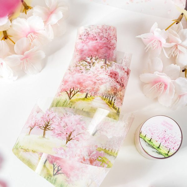 Spring Cherry Blossom Clear Masking Tapes Online now - Image 3