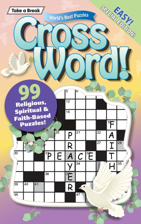 Take a Break - Cross Word Faith-Based Edition: 99 Religious, Spiritual & Faith-Based Puzzles, Easy Special Edition, Brain Challenges, Mind-Boosting Fun, Relax, Unwind, Unplug, Recharge & Solve! on Sale