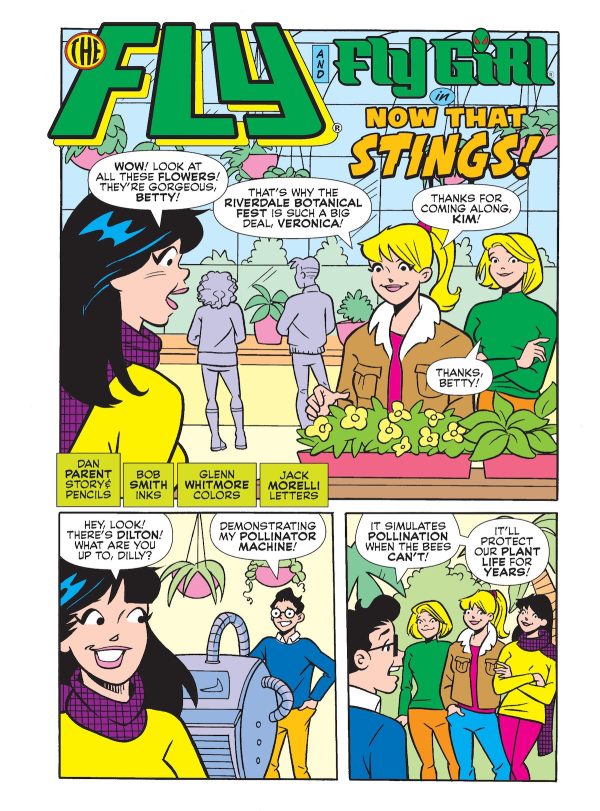 Archie Jumbo Comics Digest - Issue 357: Now That Stings! How Pureheart & The Fly Save the Day As A Madman Named The Murder Hornet Crashes An Indoor Flower Show In Riverdale’s Huge Greenhouse! Online Hot Sale - Image 2