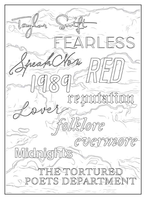 Taylor Swift Coloring - 32 Artistic Designs, Fun Secrets, Facts & Lyrics, Boost Your Swifite IQ, Therapeutic Escape From Daily Stress, Adult Coloring Book With Iconic Outfits, Cats, Albums & More! Hot on Sale - Image 3