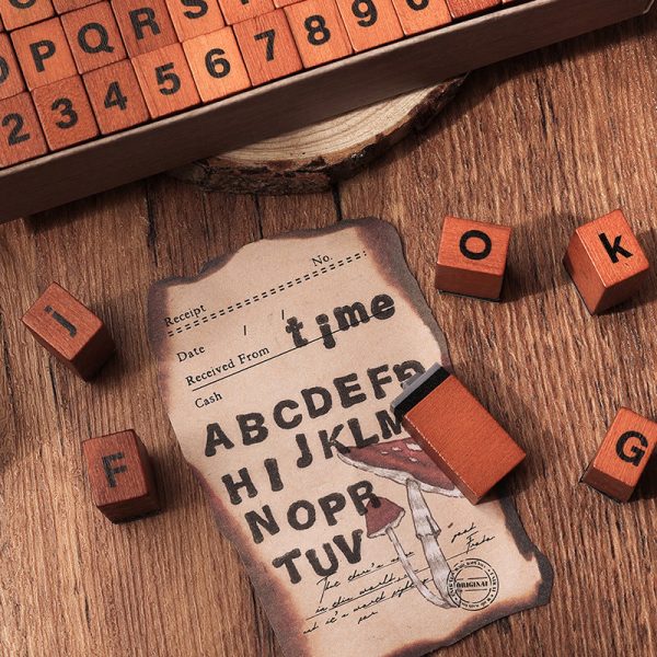 Vintage Alphabet Stamps - Set of 70 Cheap - Image 4