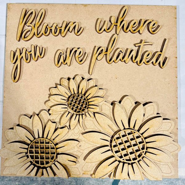 Bloom Where you are Planted Flower Sign For Discount - Image 4