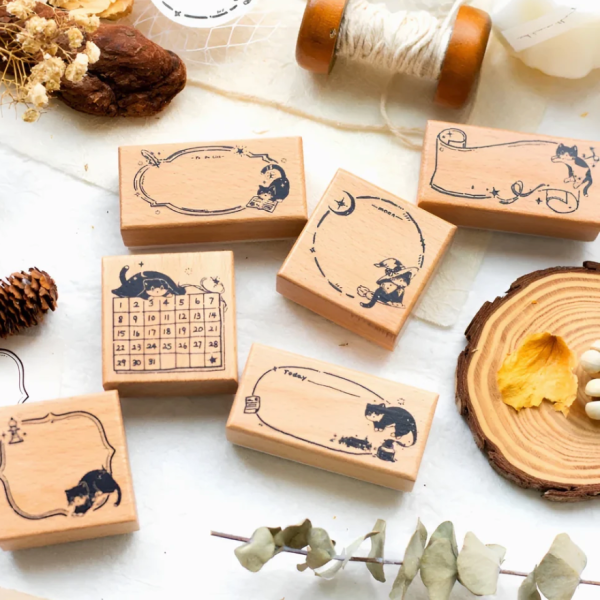 Feline Journal Wooden Stamp Hot on Sale