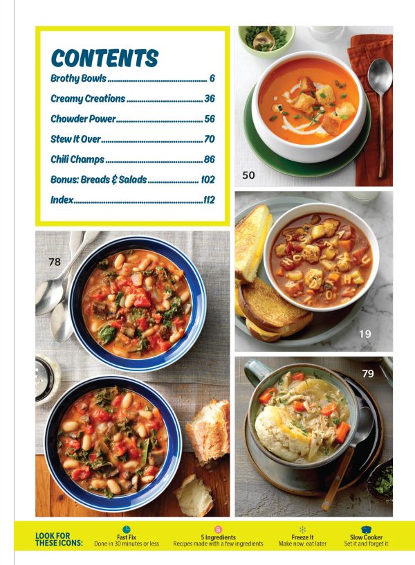 Taste Of Home - Soups: 107+ Heart Warming Family Favorite Recipes, Easy To Follow For Busy Lifestyles, Prepare In 30 Minutes Or Less, Breads & Salads To Perfectly Complement Your Soup Creation & More! Supply - Image 2