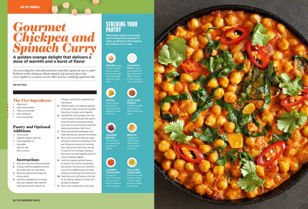 5-Ingredient Meals - Fast, Easy, Healthy, Delicious, Ready In 30 Minutes Or Less, One-Pot Wonders, International Flavors, Kid-Friendly Delights, Breakfasts, Lunches, Dinners, Snacks, Desserts & More! Supply - Image 3