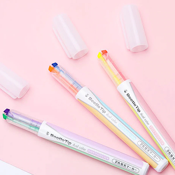 KOKUYO Beetle Tip 2-in-1 Dual Color Highlighter Online now