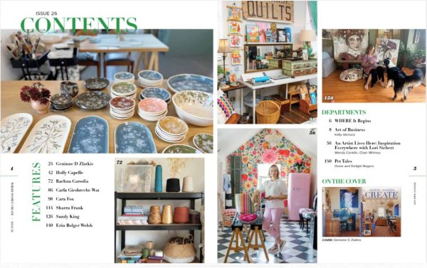 Where Women Create - Spring 2024: Inspiring Work Spaces, Artists, Instructors, Designers, Authors, Holly Capelle, Cara Fox, Geninne D Zlatkis, Rachna Gardodia, Sandy King, Art Of Business & More! Fashion - Image 2