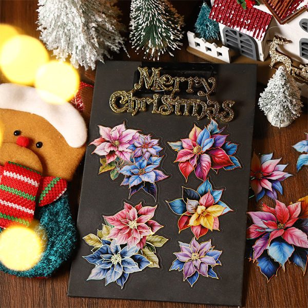 Christmas Flower Stickers Supply - Image 2