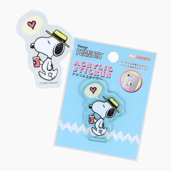 Sun-Star Peanuts Acrylic Phone Sticker - Blue - Limited Edition For Cheap - Image 4
