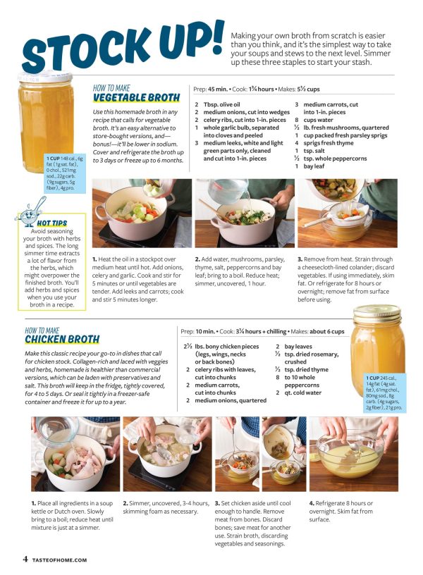 Taste Of Home - Soups: 107+ Heart Warming Family Favorite Recipes, Easy To Follow For Busy Lifestyles, Prepare In 30 Minutes Or Less, Breads & Salads To Perfectly Complement Your Soup Creation & More! Supply - Image 3