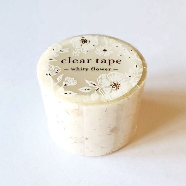 Mind Wave Clear Masking Tape - Whity Flower For Discount - Image 3