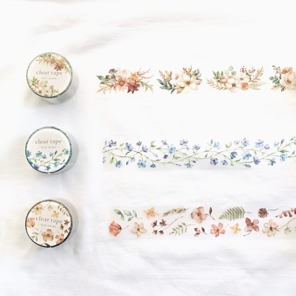 Mind Wave Lyric Series Clear Washi Tape - Flower Bouquet For Sale - Image 3