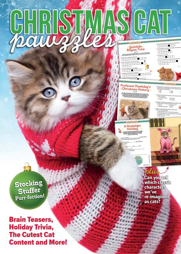 Christmas Cat Pawzzles - Brain Teasers, Crosswords, Scrambles, Yuletide Rhymes, Holiday Trivia, Feline Facts, Santa s Kittens, Classic Characters, Stocking Stuffer, Solutions, Unplug & De-Stress! For Discount