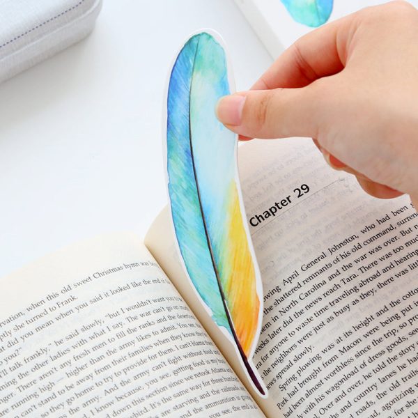 Colorful Feather Bookmarks - Set of 30 For Discount - Image 3