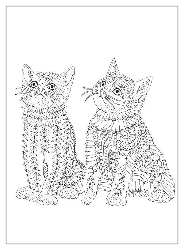 Cat Coloring - 32 Adorable Designs, Adult Coloring Book, Kittens Sleeping, Playing & Posing, Relax Your Brain, De-Stress, Unwind, Unplug, Self-Care, Embrace Creativity, Boost Focus & Feline Fun! Sale - Image 5