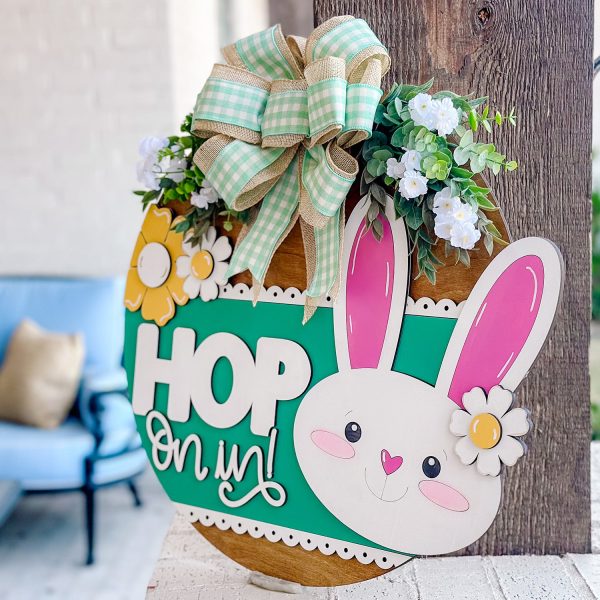 Hop On In Bunny Door Hanger Fashion - Image 3