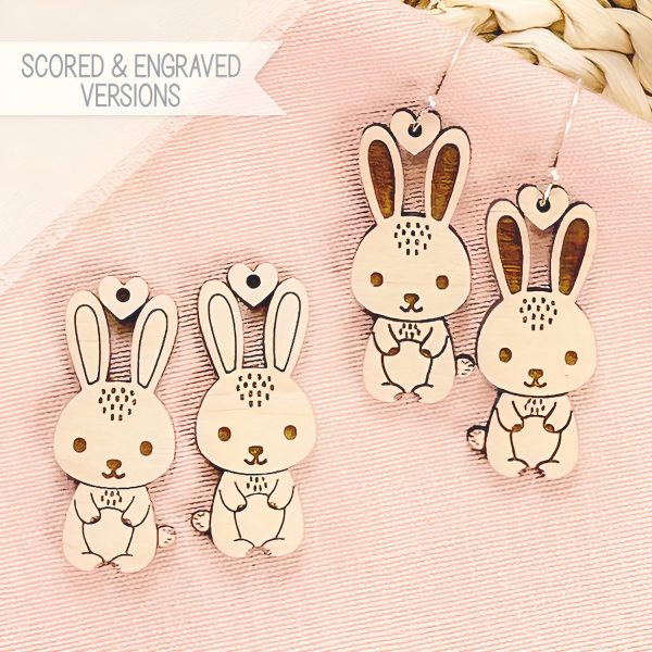 Easter Bunny Earrings for Spring (Set of 2) Sale