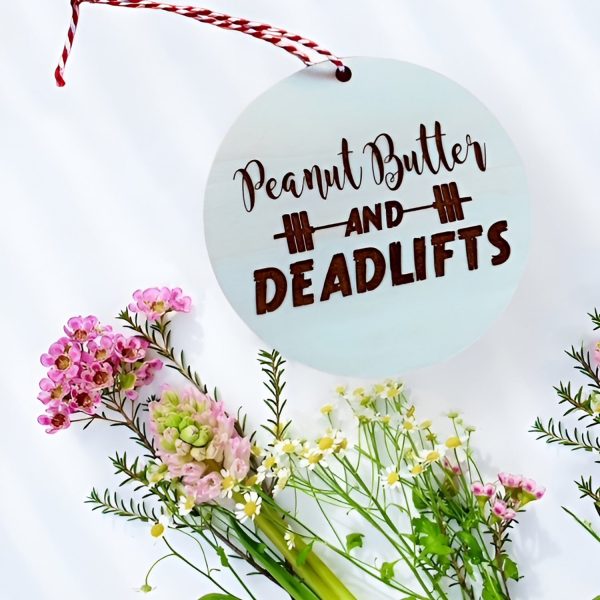 Peanut Butter and Deadlift Workout Weight Lifting Ornament Fashion - Image 2