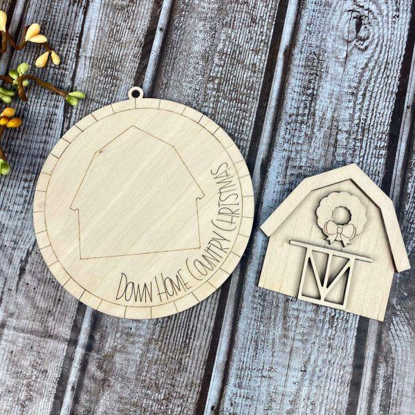 Rustic Barn Christmas Ornament   Gift Tag   Bag Tag Sale - Image 3
