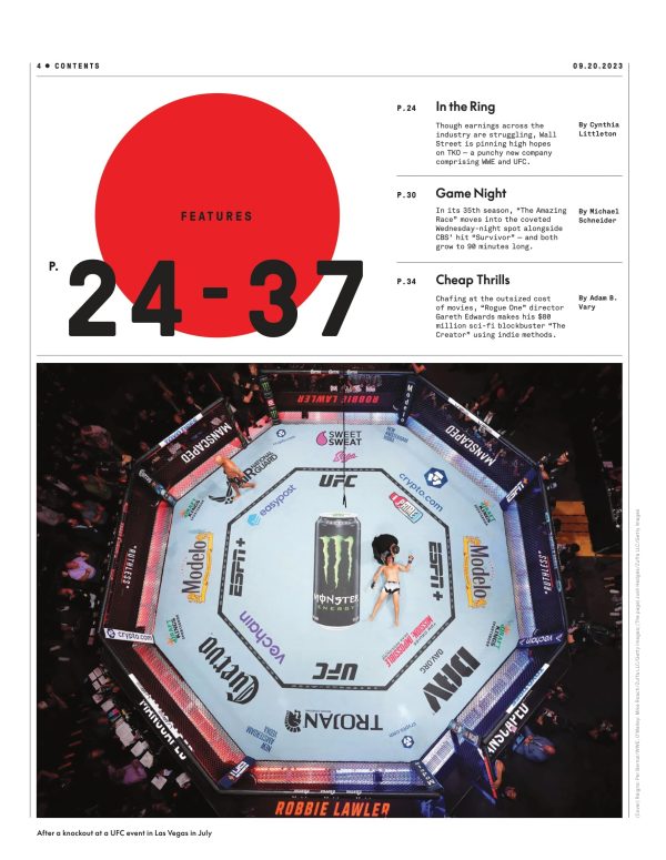 Variety - 23.09.20 Edition: Maulers Of Media, UFC & WWE Link Arms Featuring Ari Emanuel, Dana White & Vince McMahon, Inside Return Of The Amazing Race, Reviews From The Toronto Film Festival & More! Sale - Image 3