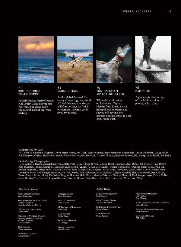 SURFER - World Champion Kelly Slater, Olympic Gold Medalist Carissa Moore, Teen Phenom Caitin Simmers, Captain Martin Daly s Search Of Surf, Mineral Mining In South Africa, High-Def Photos & More! Supply - Image 3