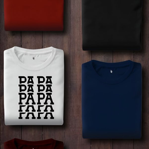 Papa Stacked Father s Day Graphic Hot on Sale - Image 3