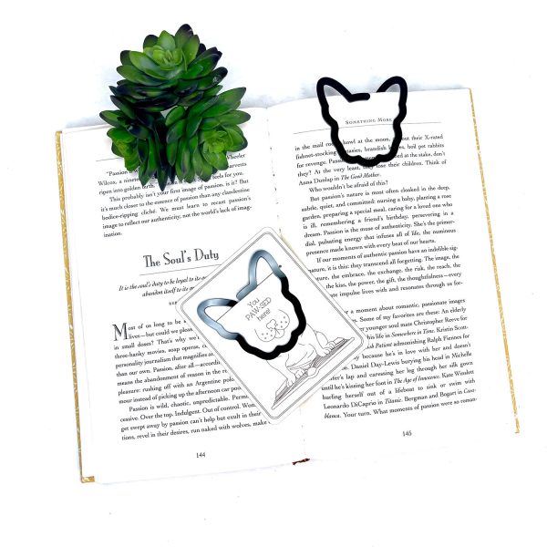 French Bulldog Shaped Bookmark with Card Backer - Paperclip - Snack Bag Closure For Cheap