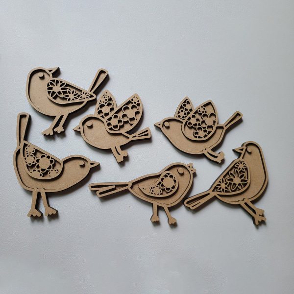 Birds with Flower Wings (Set of 6) Online - Image 2