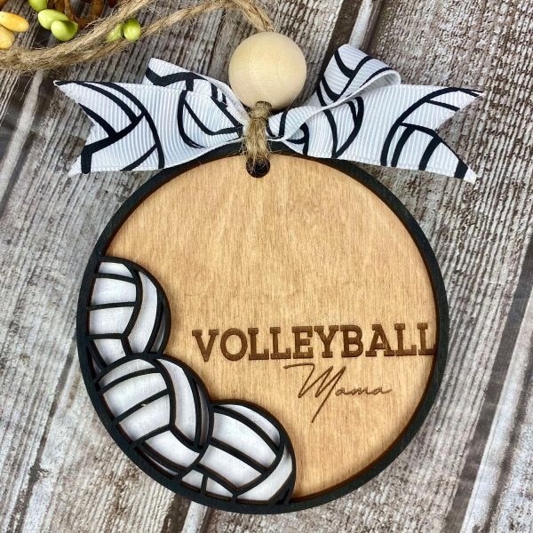 Customizable Volleyball Ornament    Bag Tag   Gift Tag on Sale - Image 2