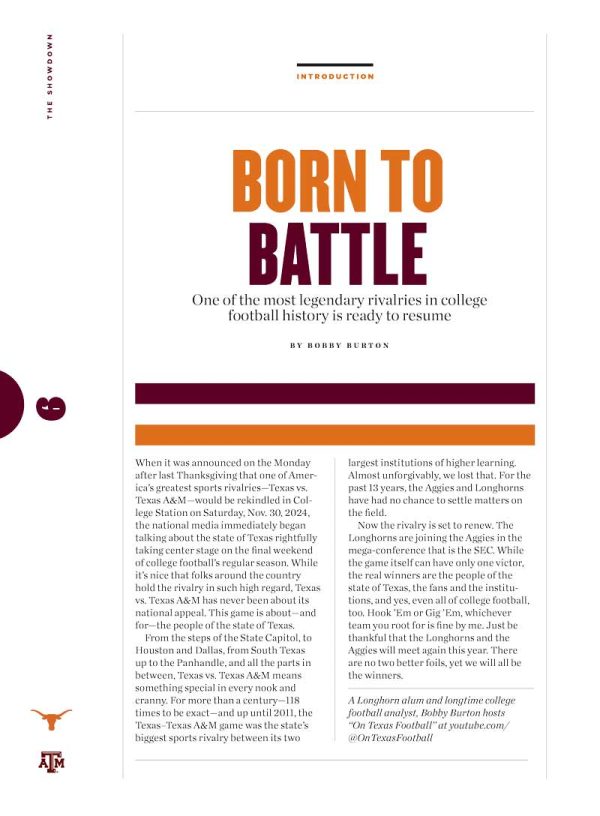 Texas vs Texas A&M - The Showdown Returns: Legendary College Football Rivalry, Historical Battle, SEC 2024 Return, Aggies, Longhorns, Connor Weigman, Quinn Ewers, Trash Talk, Traditions & More! Supply - Image 4