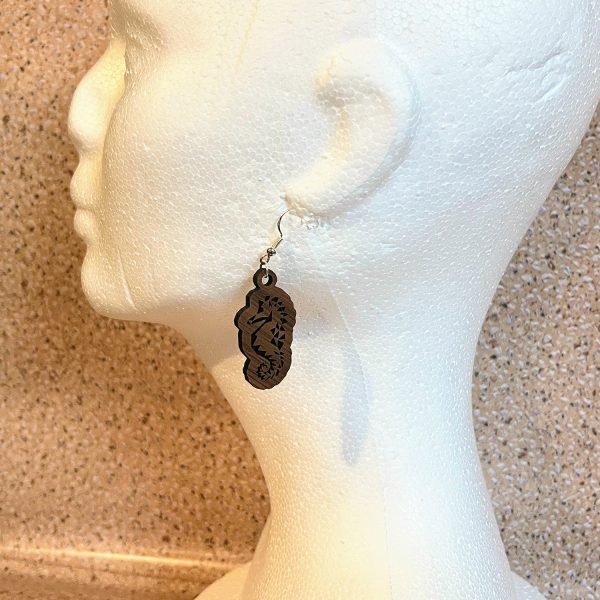 Geometric Seahorse Earrings For Sale - Image 3