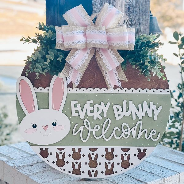 Every Bunny Welcome Door Hanger Cheap