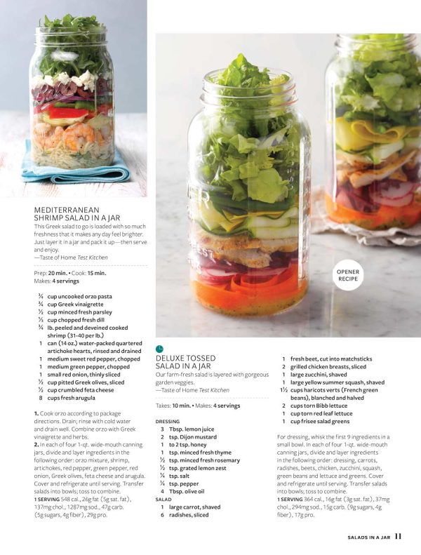 Taste of Home - Salads, Bowls & Beyond: 120 Eat-Right Feel-Good Recipes, Fast & Fresh, On-The-Go Salads In Jar, Wholesome Veggies, Greens, Fruits, Grains, Lean Protein, Breakfast, Lunch, Dinner & More For Sale - Image 5