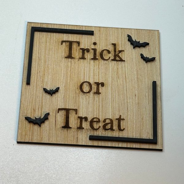 Trick or Treat with Bats Halloween Sign Sale - Image 2