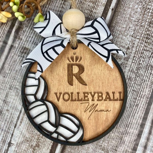 Customizable Volleyball Ornament    Bag Tag   Gift Tag on Sale
