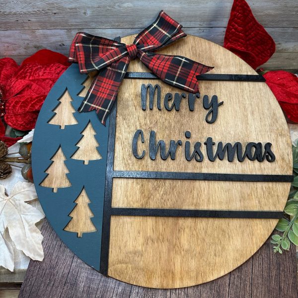 Merry Christmas  Christmas Tree Door Sign Online - Image 3