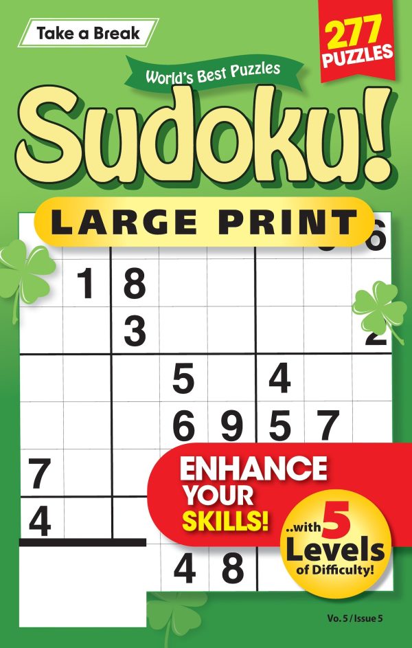 World s Best Puzzles Sudoku - Large Print Vol. 5 Issue 5: 277 Puzzles, 5 Levels Of Difficulty, Easy To Read Size, Unique Themes, Brain Challenges, Unwind, De-Stress, Self-Care, Relax, Unplug & Solve! For Cheap