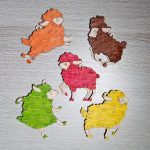 Playful Layered Cartoon Sheep Ornaments (Set of 5) Online