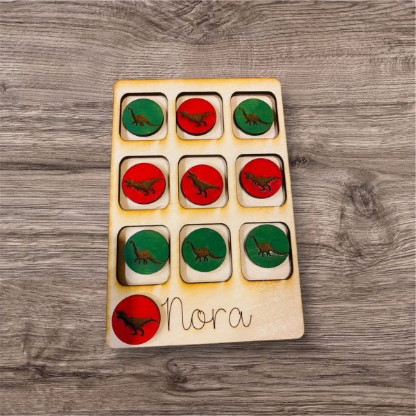 Customizable Dinosaur Tic-Tac-Toe Board Game Discount - Image 2
