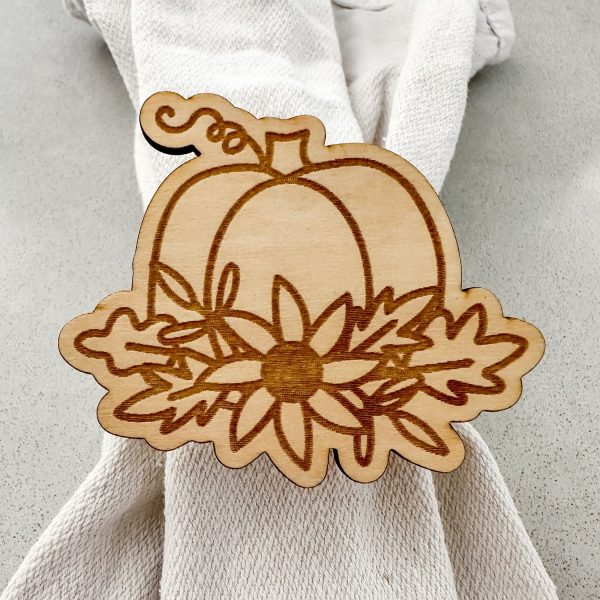 Pumpkin Engraved Napkin Ring, Thanksgiving Napkin Ring Online Hot Sale
