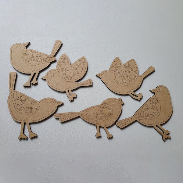 Birds with Flower Wings (Set of 6) Online - Image 3