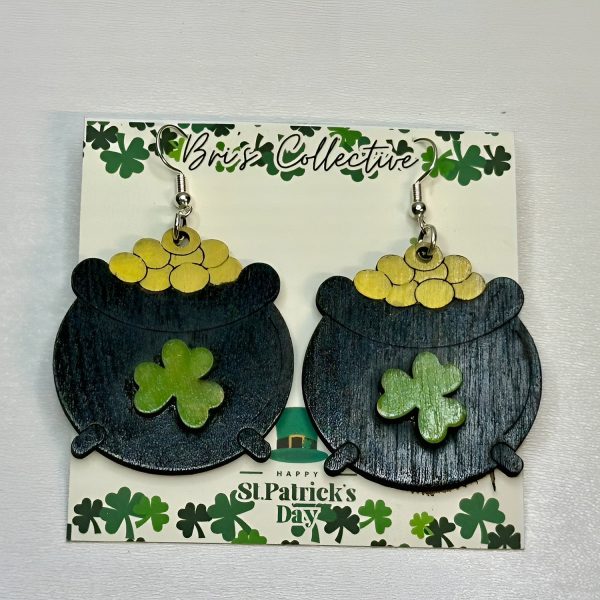 St. Patrick’s Day Pot of Gold Earrings Online - Image 2
