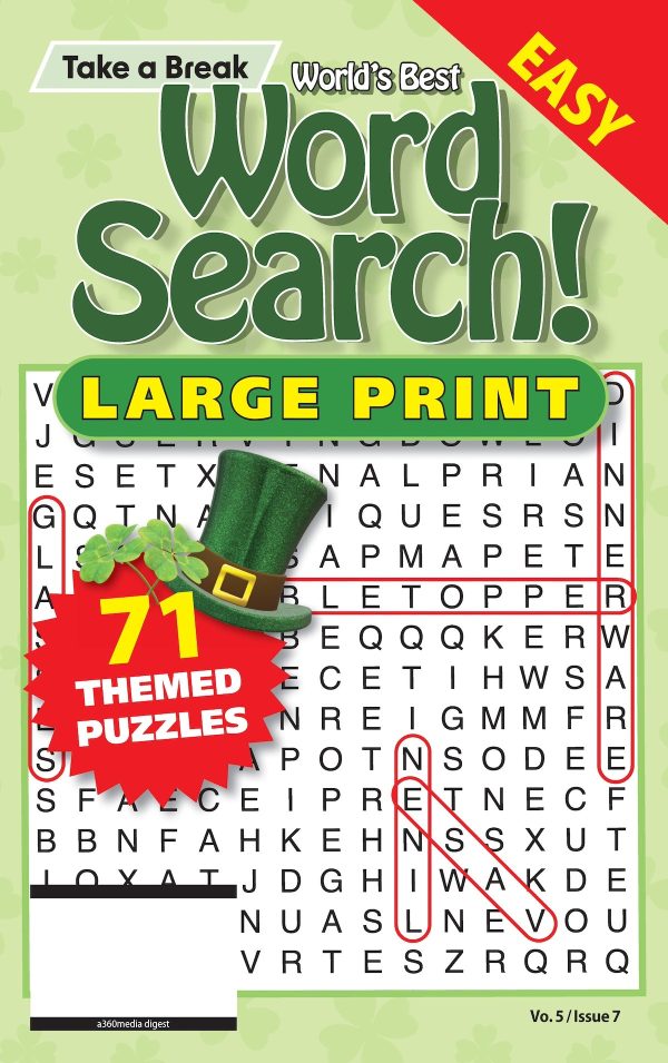 Word Search! - Large Print Vol. 5 Issue 7: 71 Themed Puzzles, Easy, Press Your Luck, Easy To Read Size, Brain Challenges, All Ages, Unwind, De-Stress, Relax, Unplug, Self-Care, Take A Break & Solve! Online now