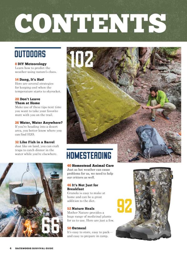 Backwoods Survival Guide - Living Off The Land No. 27: 200+ Essential Tips, Making Bandages, Medicinal Plants, Fish Trapping, Outdoor Cooking, Weather Predictions, Protecting Pets, Knife & Gear Review Discount - Image 2